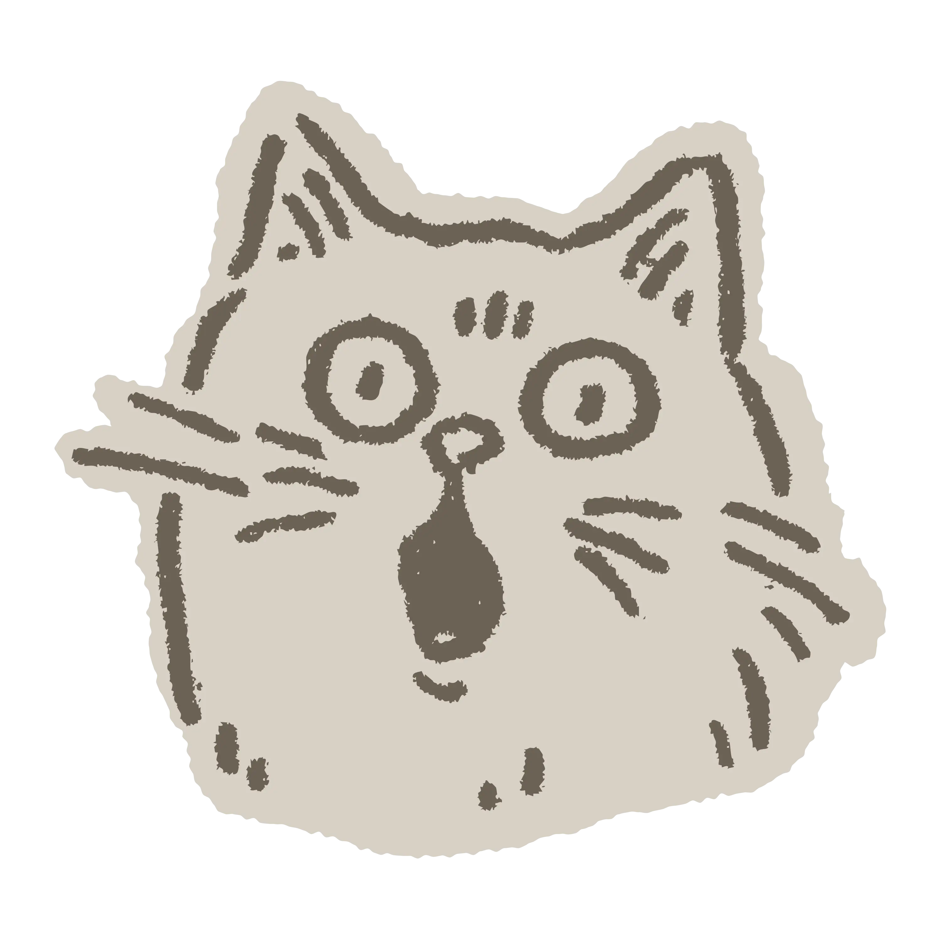 Gato ilustrado representando a marca Lais Moraes Criativos